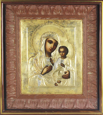 Старинная икона Божья Матерь "Иверская" - фото 3