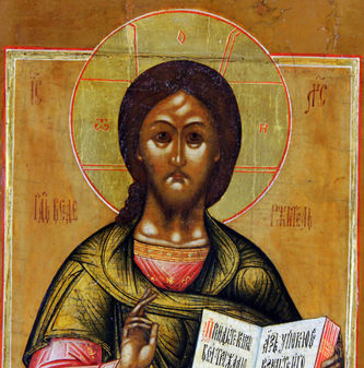 Старинная икона "Господь Вседержитель" (Спаситель) - фото 2