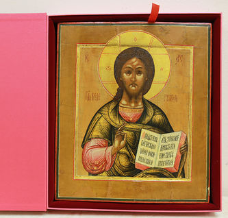 Старинная икона "Господь Вседержитель" (Спаситель) - фото 4