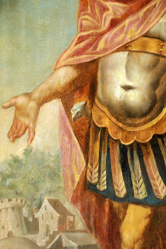 Старинная храмовая икона "Иоанн Воин" - фото 3