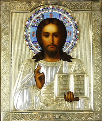 Старинная икона "Господь Вседержитель" - фото 2