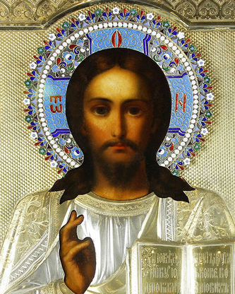 Старинная икона "Господь Вседержитель" - фото 3