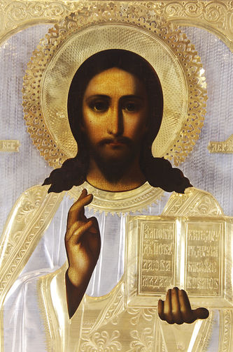 Старинная икона "Господь Вседержитель" - фото 2