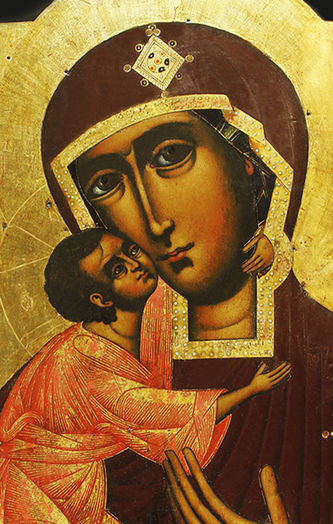 Старинная храмовая икона "Божья Матерь Феодоровская (Федоровская)" с экспертизой - фото 2