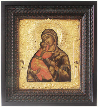 Старинная икона Божья Матерь "Владимирская" - фото 5