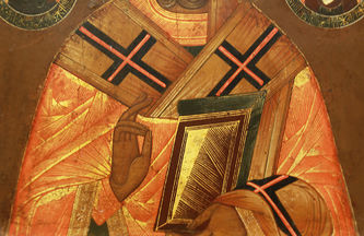 Старинная икона "Николай Чудотворец" - фото 3