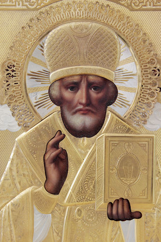 Антикварная икона "Святитель Николай Чудотворец" - фото 2