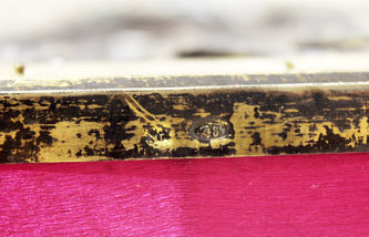 Старинная икона "Божья Матерь Иверская" в окладе с расписной эмалью - фото 5