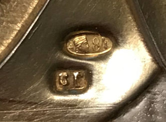 Фабрика Галкиных Семена и Петра
Старинная икона "Господь Вседержитель" в окладе с эмалью - фото 5