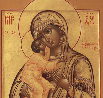 Старинная икона "Божья Матерь Феодоровская (Федоровская)" - фото 2