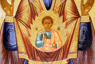 Антикварная икона Бо­жья Ма­те­рь «Зна­ме­ние» Аба­лак­ская - фото 3