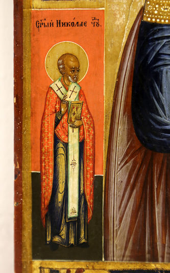 Антикварная икона Божья Матерь «Знамение» Абалакская - фото 4