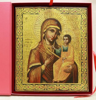 Антикварная икона "Иверская Божья Матерь" - фото 5