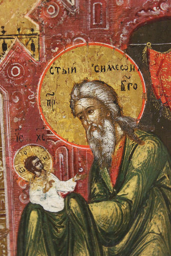 Старинная икона "Сретение Господне" - фото 2