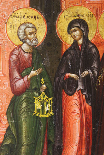 Старинная икона "Сретение Господне" - фото 4