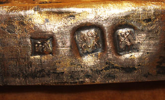 Старинная икона "Богоматерь Шуйско-Смоленская" в окладе с бисером, жемчугом и камнями - фото 5