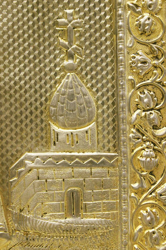 Фабрика Галкиных Семена и Петра
Старинная икона "Святой князь Владимир" в окладе - фото 3