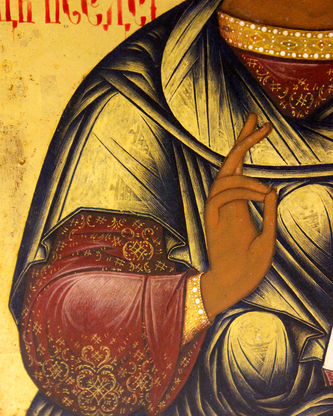 Старинная икона "Господь Вседержитель" - фото 4