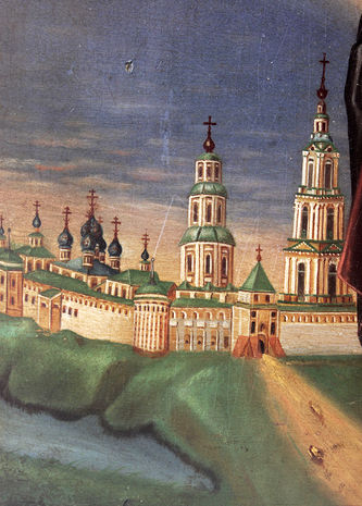 Антикварная икона "Преподобный Макарий Калязинский" - фото 3