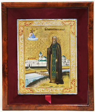 Старинная икона "Преподобный Григорий Пельшемский" - фото 5
