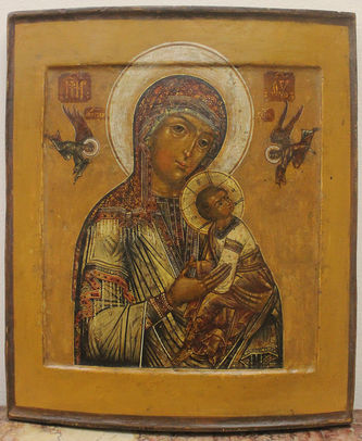 Старинная икона Божьей матери "Страстная"