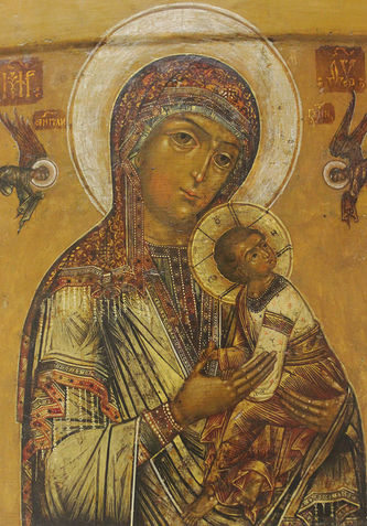 Старинная икона Божьей матери "Страстная" - фото 2