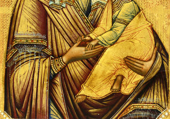 Старинная икона "Страстная Пресвятая Богородица" - фото 3