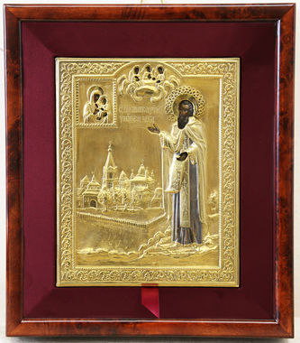 Старинная икона "Святой преподобный Макарий Унженский (Желтоводский)" - фото 4