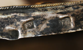 Старинная икона "Богоматерь Смоленская" в окладе с цатой - фото 5