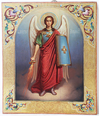 Старинная икона "Архистратиг Михаил" - фото 2