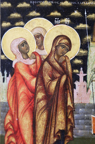 Старинная икона "Распятие Иисуса Христа" - фото 3