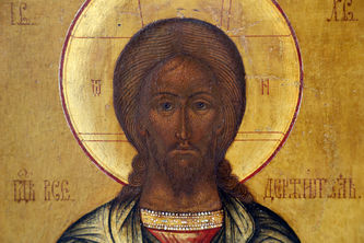 Старинная икона "Господь Вседержитель" - фото 2