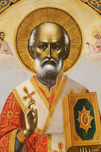 Старинная икона "Святитель Николай Чудотворец" - фото 2