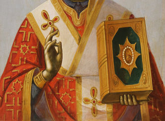 Старинная икона "Святитель Николай Чудотворец" - фото 3