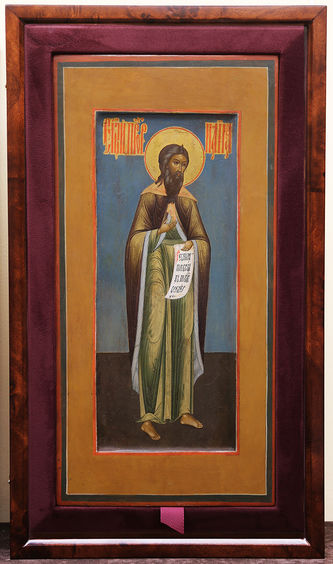 Старинная икона "Святой пророк Илия" - фото 4