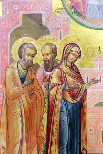 Старинная икона "Видение Сергия Радонежского" в окладе - фото 3