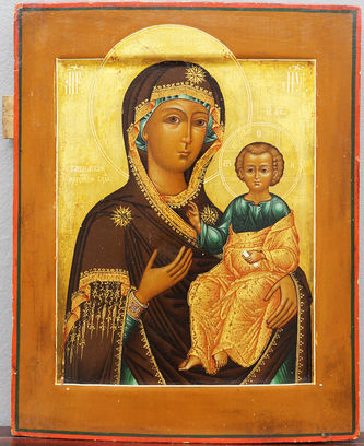 Старинная икона Божьей Матери "Смоленская"