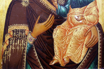 Старинная икона Божьей Матери "Смоленская" - фото 3