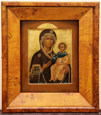 Старинная икона Божьей Матери "Смоленская" - фото 5