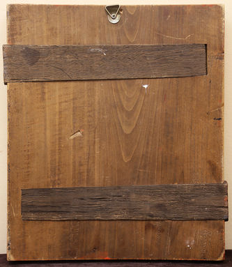 Старинная икона "Богоматерь Феодоровская" на голубом фоне - фото 4