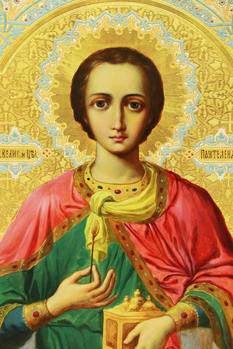 Старинная икона "Святой целитель Пантелеймон" - фото 2