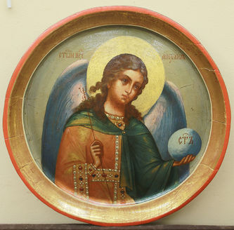 Икона-тондо "Архангел Михаил"