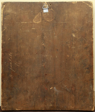 Старинная икона "Богоматерь Корсунская" в окладе с цветочным и плетёным орнаментом - фото 3