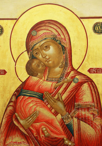 Старинная икона "Богоматерь Владимирская" - фото 2