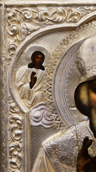 Старинная икона "Николай Чудотворец епископ Мирликийский" - фото 3