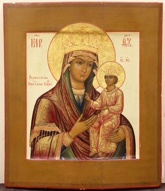 Старинная икона "Богоматерь Руденская (Рудненская)"