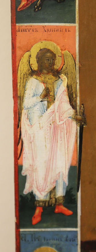 Старинная икона "Богоматерь Казанская" с предстоящими святыми - фото 3