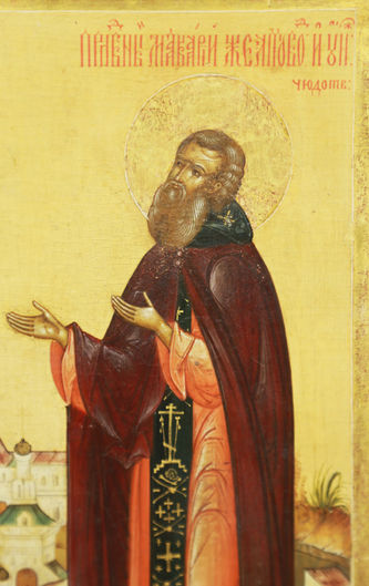 Старинная икона "Преподобный Макарий Желтоводский (Унженский)" - фото 2