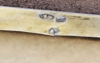 Старинная икона "Иверская Богоматерь" в окладе с камнями, зернью и сканью - фото 5