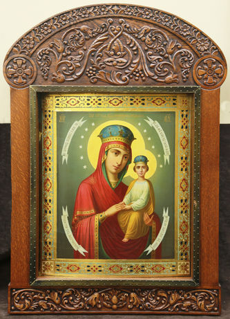 Старинная икона Богоматери "Споручница грешных"